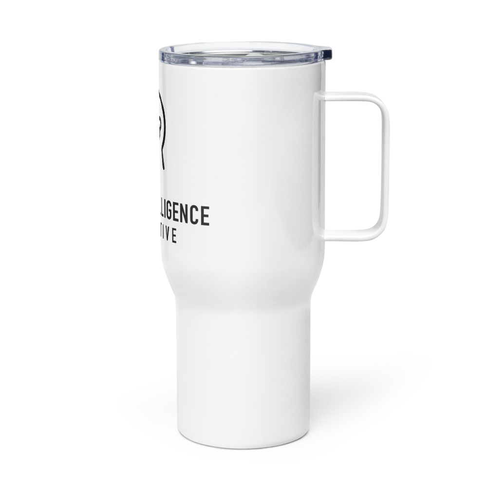 Travel mug with a handle