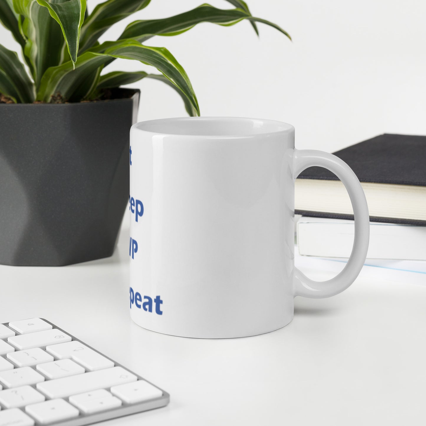 White glossy mug