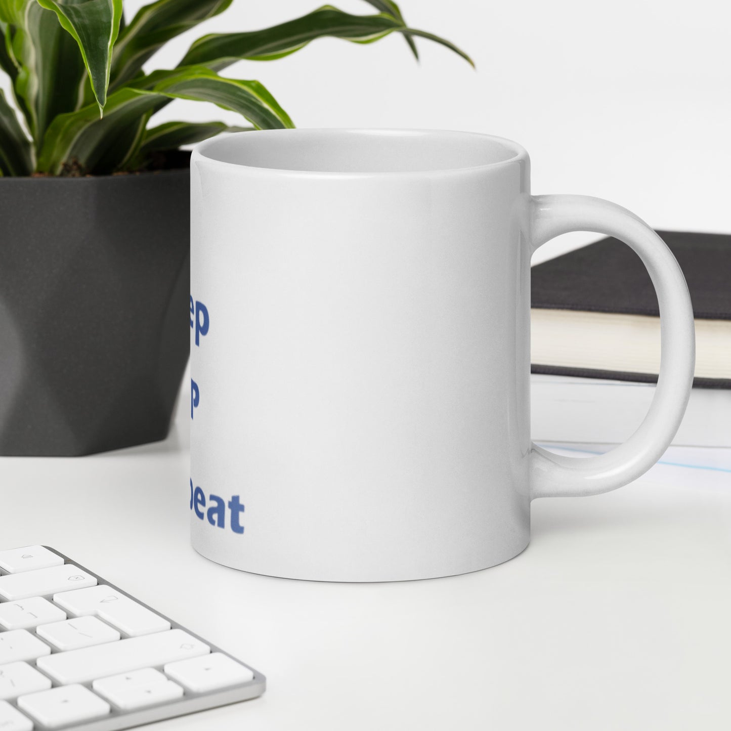 White glossy mug