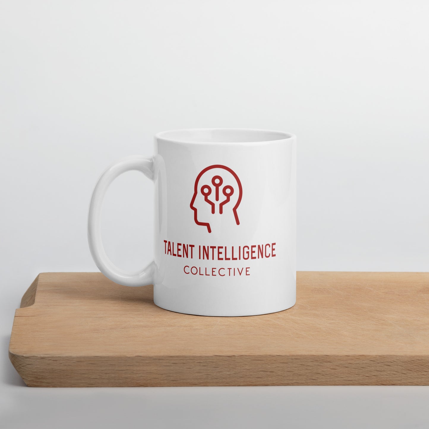 White glossy mug