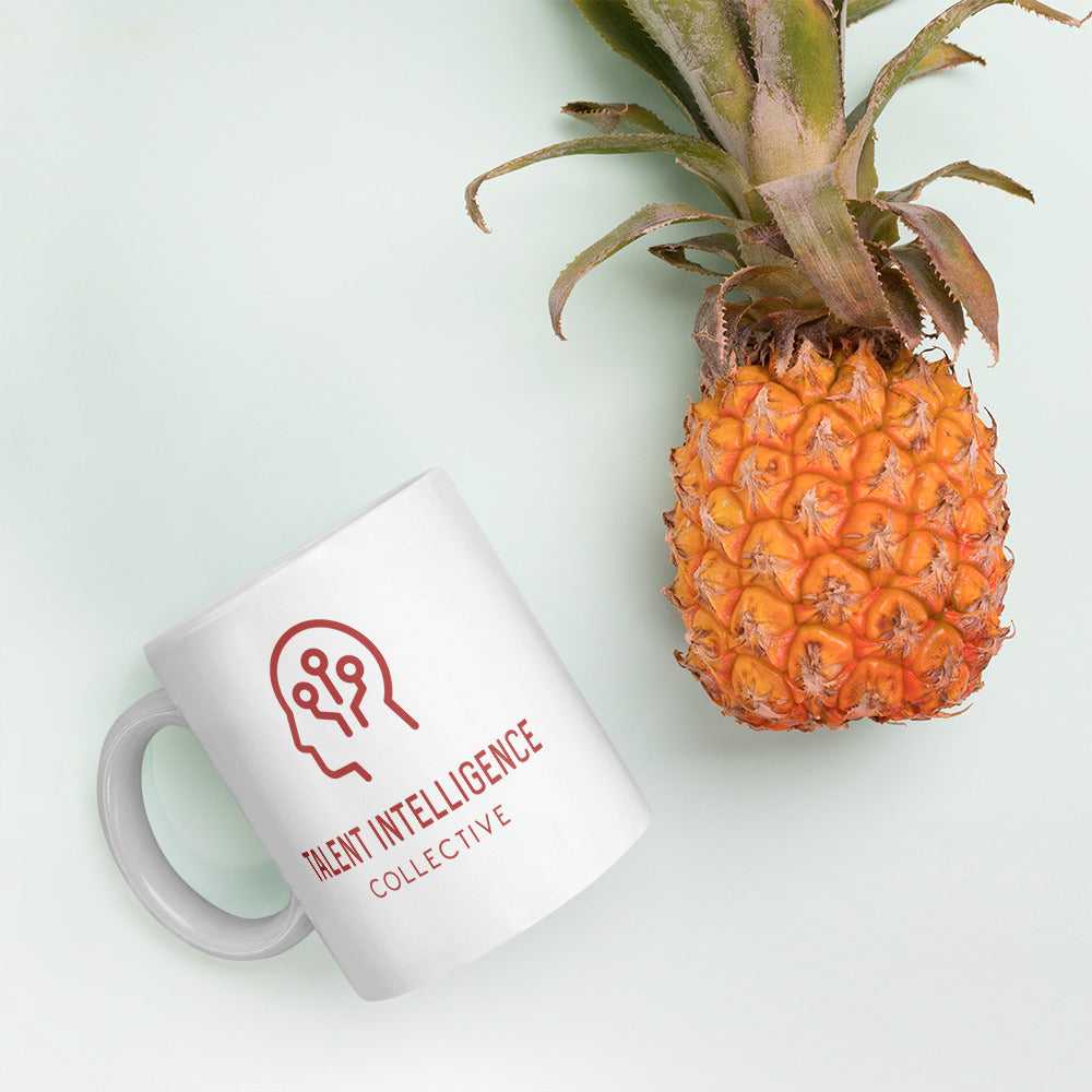 White glossy mug