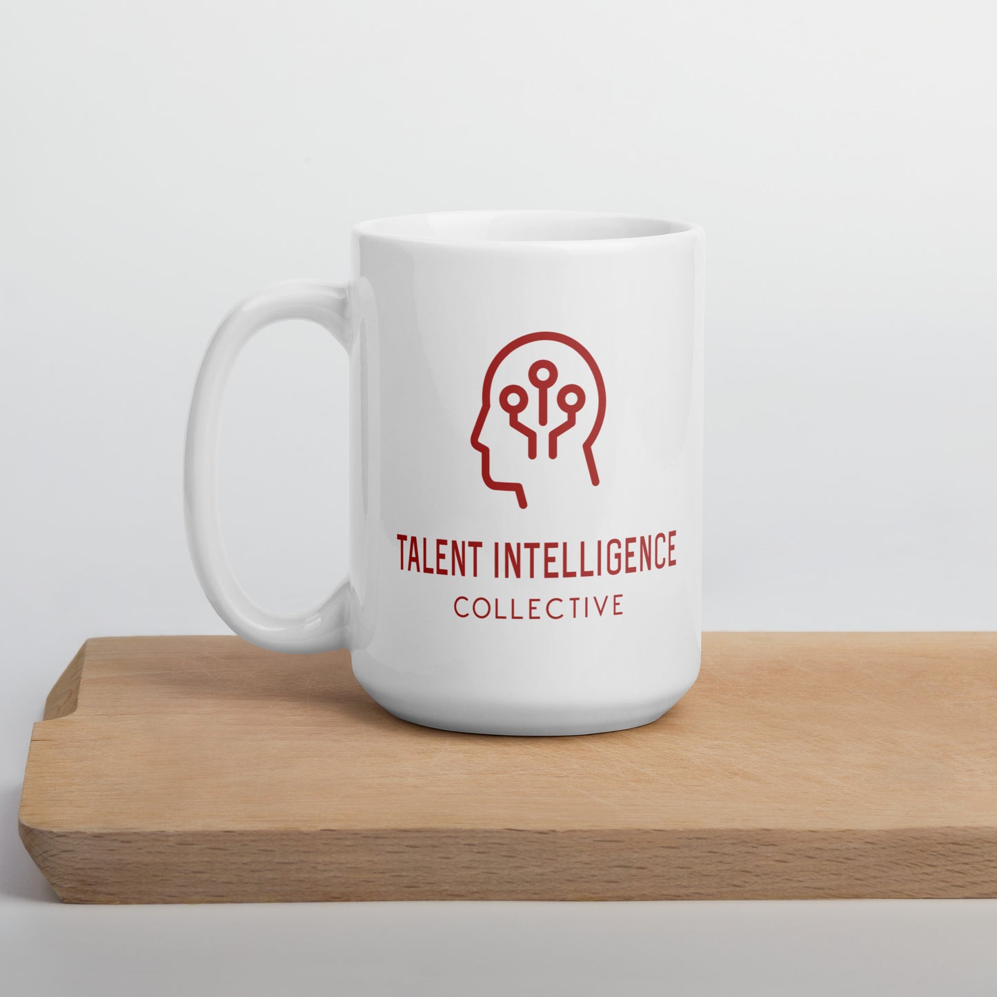 White glossy mug