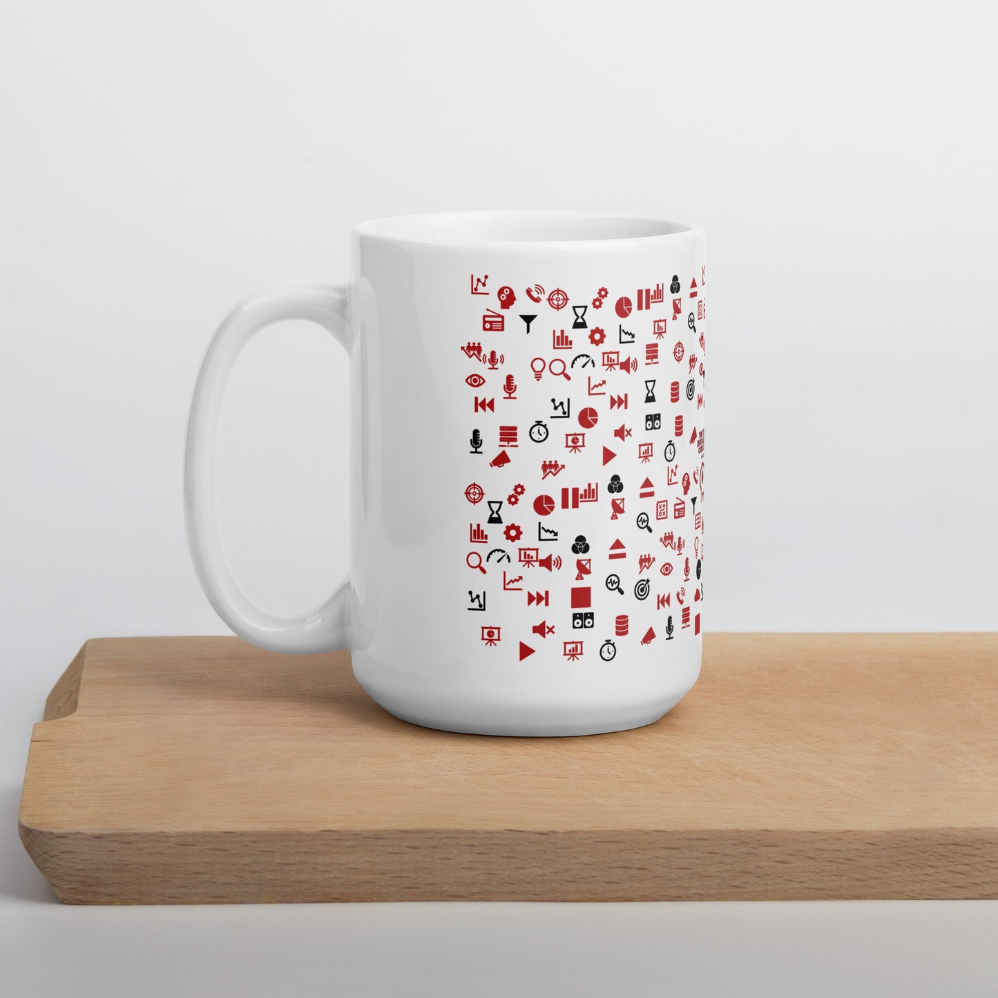 TIC Podcast White glossy mug