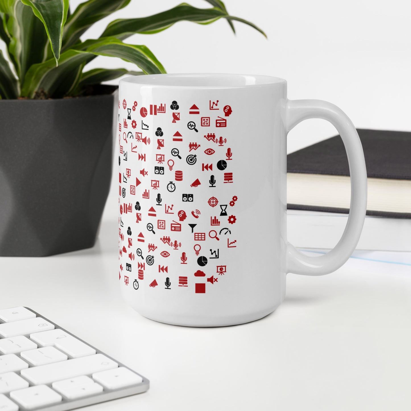 TIC Podcast White glossy mug